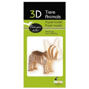 3D-puzzel-en-bouwpakket-hond-Bulldog-van-karton