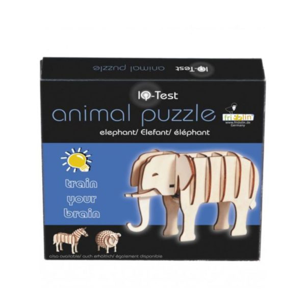 Olifant 3D puzzel en bouwpakket van hout