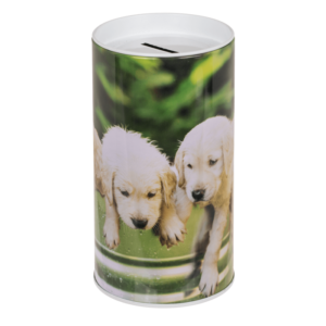 Spaarpot Golden retriever van blik