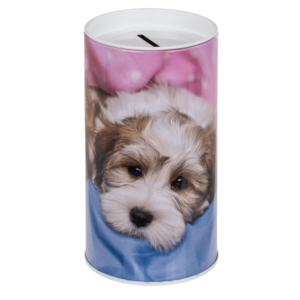 Spaarpot Shih Tzu van blik