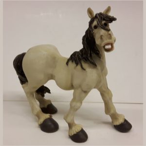 Stenen Beeld - Wit Staand Paard 16 cm Hoog