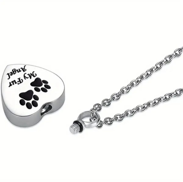ashanger rvs hart met inscriptie my fur angel