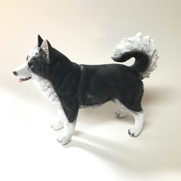 beeldje siberische husky 19 cm hoog
