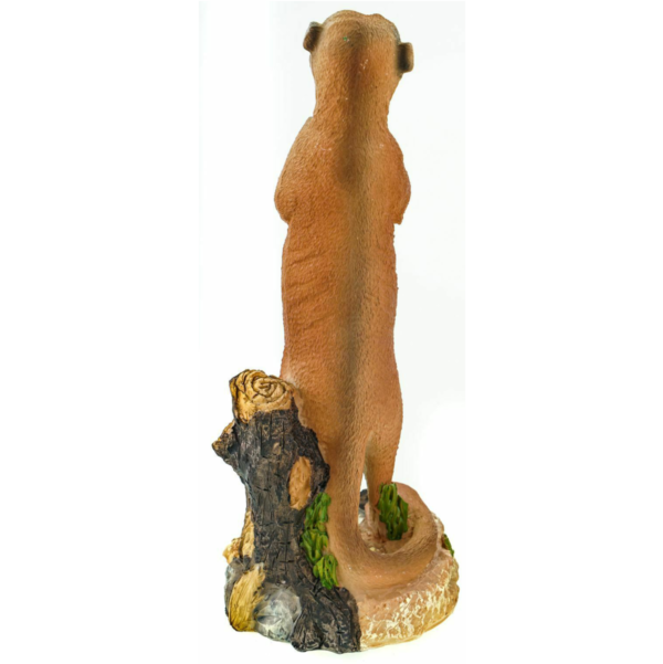stokstaartje, levensecht staand beeldje van 28 cm
