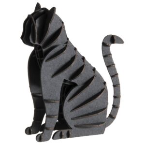 3d puzzel kat zwart van karton 9 cm hoog
