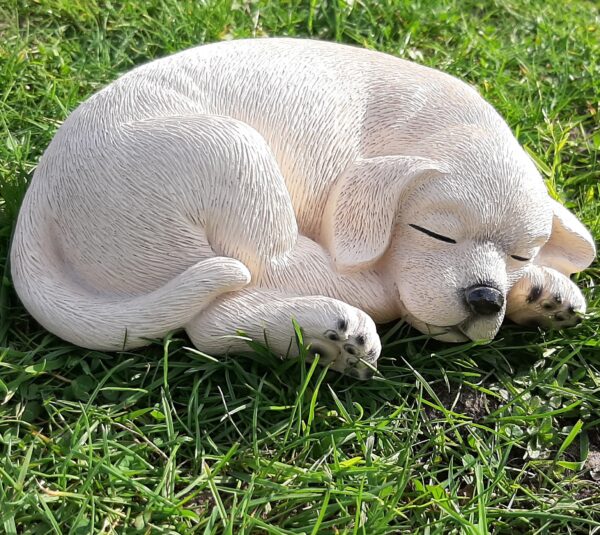 beeldje blonde rabrador retriever liggend 20 cm breed